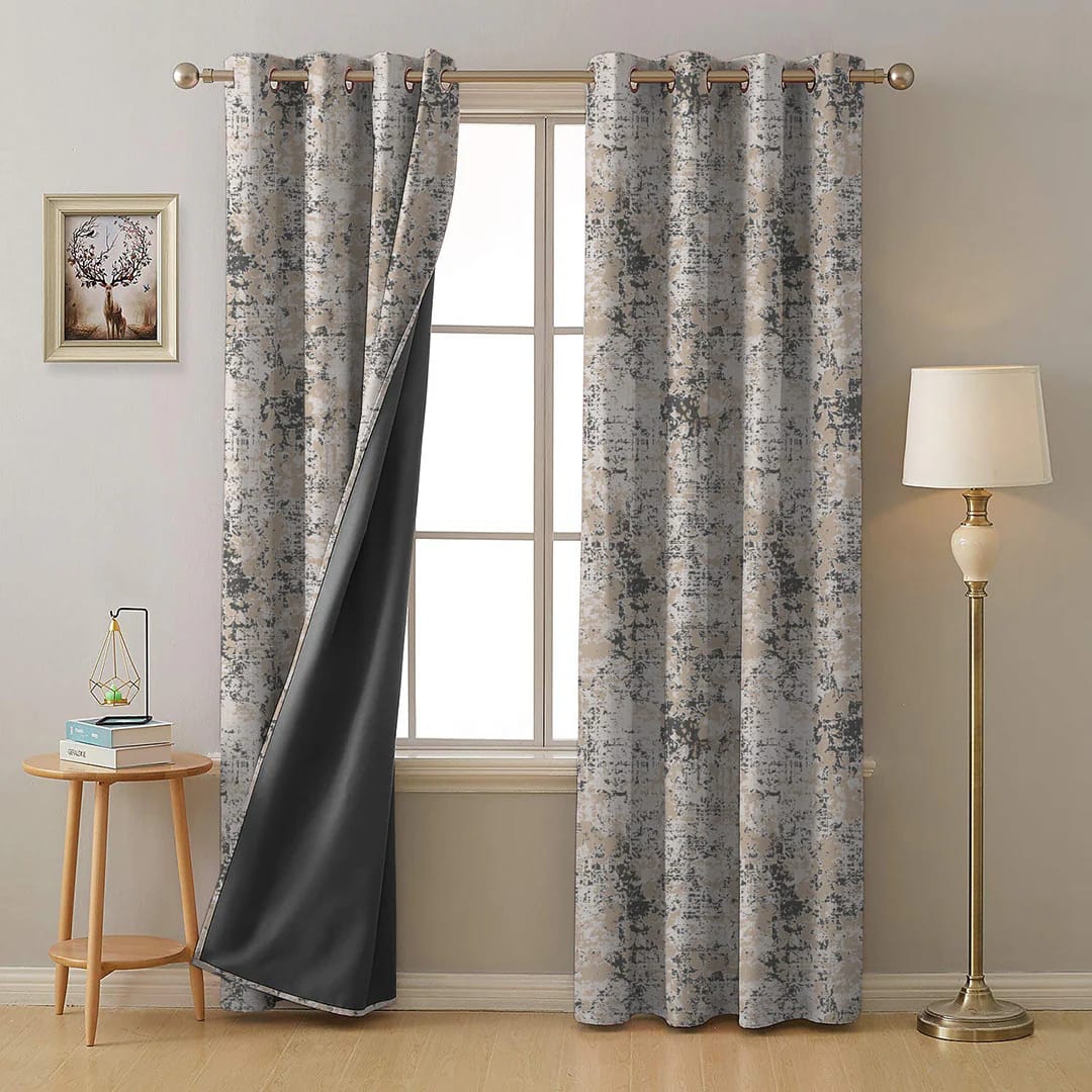 Blackout curtains Dubai - custom made patterned curtains for bedroom privacy